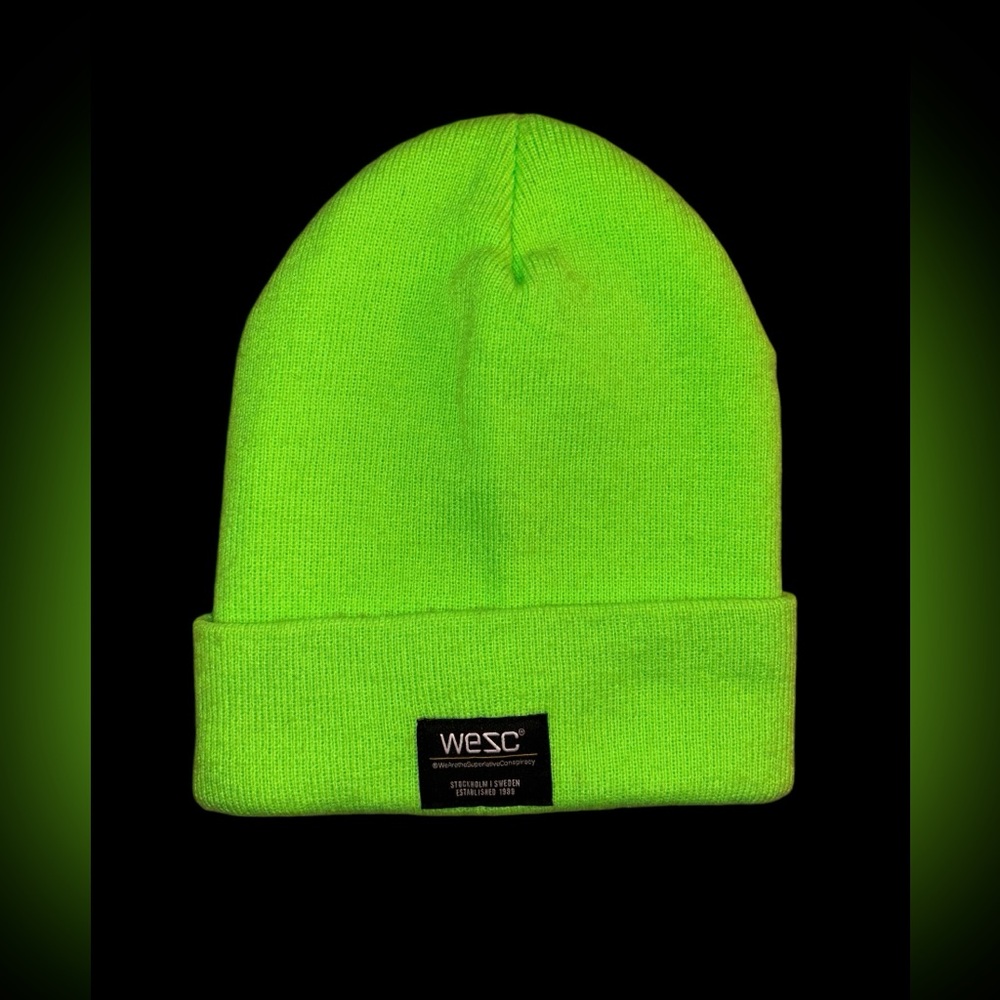 WESC Neon Green Beanie